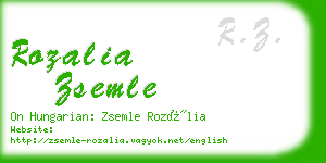 rozalia zsemle business card